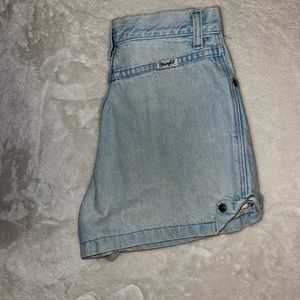 Blue light wash vintage mom shorts